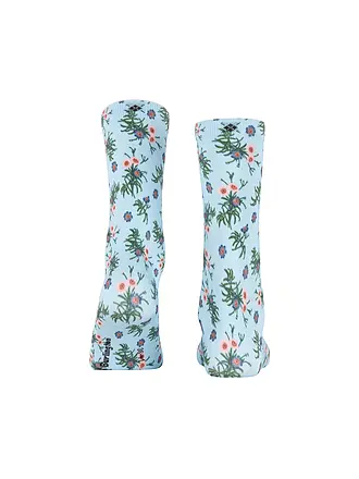 BURLINGTON | Chaussettes FLORAL ROMANCE 36-41 bleu clair | hellblau